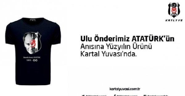 Beşiktaş Kulübü, Atatürk'ün Vefatının 76. Yılı Anısına Özel Tişört Üretti