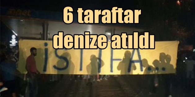 Beşiktaşlı taraftarlar 6 Galatasaraylı'yı denize attı