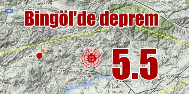Bingöl Kığılı'da deprem: 5.5 büyüklüğündeki deprem korkuttu