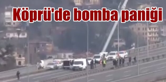 Köprüde bomba paniği; Tekirdağ plakalı araç trafiği kilitledi