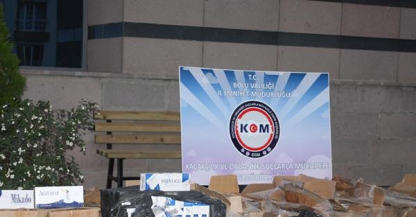 Bolu'da 45 Bin 620 Paket Kaçak Sigara Ele Geçirildi