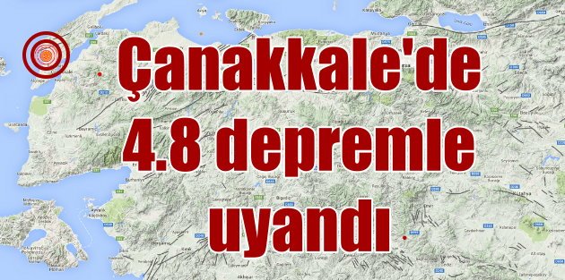 Çanakkal'de Deprem: Eceabat'ı deprem 2. kez salladı: 4.8