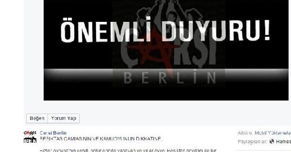Çarşı'dan Beşiktaş yönetimine sitem