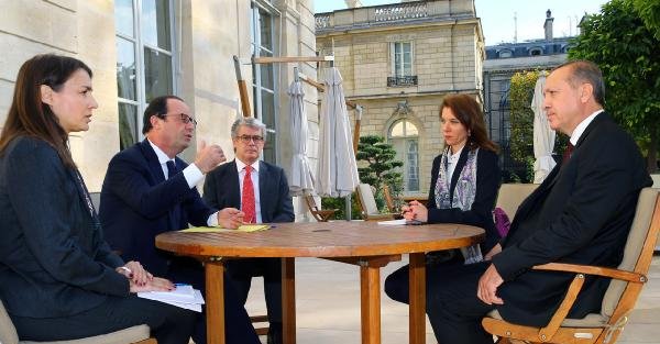 Cumhurbaşkanı Erdoğan, Fransa Cumhurbaşkanı Hollande İle Görüştü