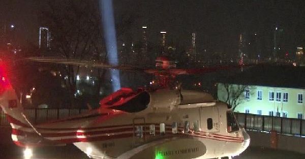 Cumhurbaşkanı Erdoğan helikopterle İstanbul'a geldi