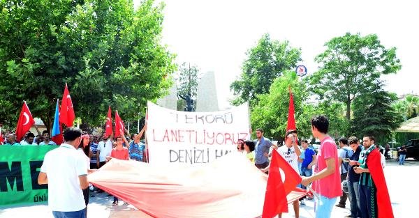 Denizlisporlu taraftarlardan terör protestosu