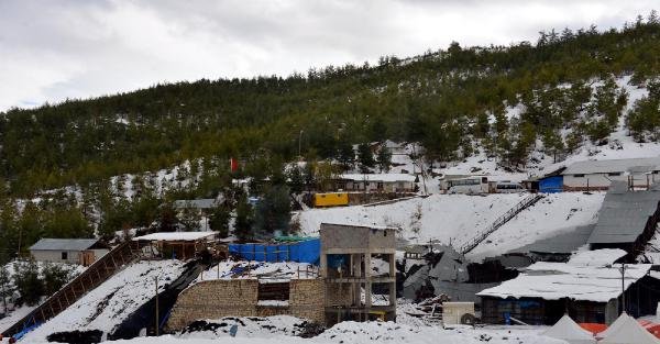 Ermenek'te 8 Madencinin Arandığı Kömür Ocağı Kar Altında