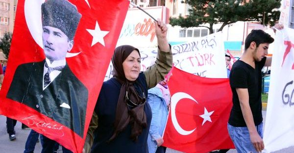 Erzurum'da terör tepki yürüyüşü