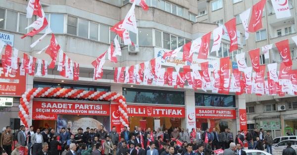 Gaziantep'te Saadet Partisi Seçim Koordinasyon Merkezi açıldı