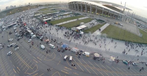 Havadan fotoğraflarla Olimpiyat Stadyumu'nda maç heyecanı