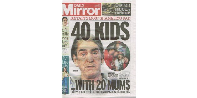 İngiliz basınının hedefinde '20 kadından 40 çocuğu olan adam' var