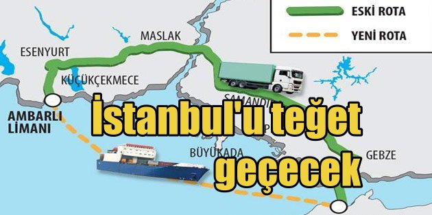 İstanbul trafiğine girmeyecekler: TIR'lar gemiyle gidecek