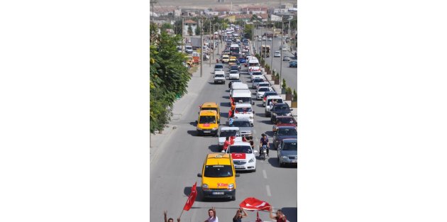 Karaman'da bin araçlık konvoyla teröre tepki