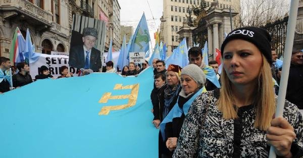 Kırım ve Ukraynalılar ortak protesto gösterisi yaptı