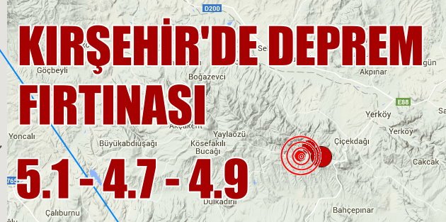Kırşehir'de deprem, Çiçekdağı 4.9 büyüklüğünde depremle sallandı