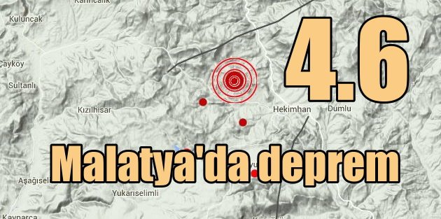 Malatya Hekimhan'da deprem: 4.6 ile sallandı