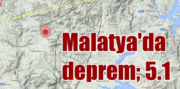 Malatya'da deprem; Hekimhan'da deprem 5.1 olarak ölçüldü