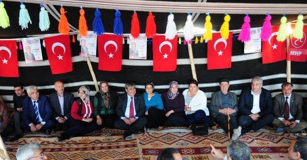 MHP Adana Milletvekili adayı 'Yörük Ali Paşa'ya, Yörük çadırı