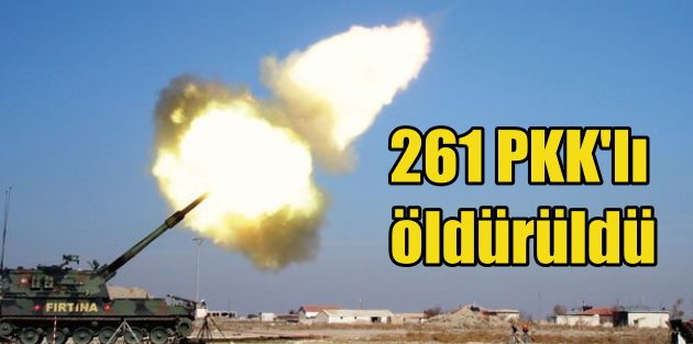 Operasyonlarda 261 PKK'lı terörist öldürüldü