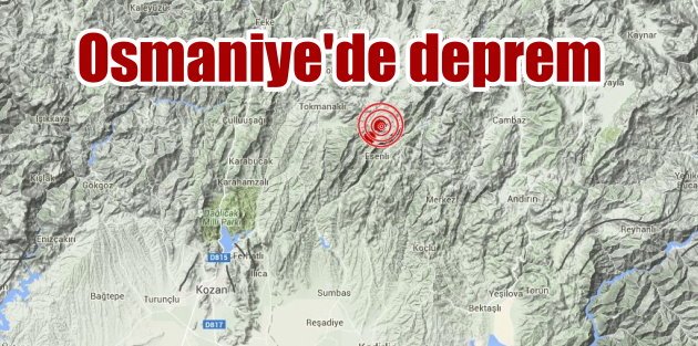 Osmaniye'de deprem: Osmaniye 3.4 ile sallandı