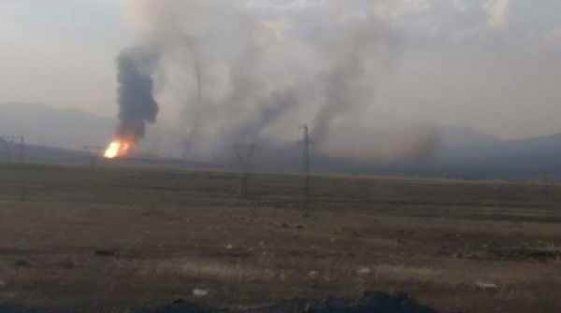 PKK, doğal gaz boru hattını ateşe verdi