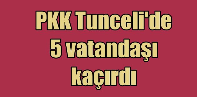 PKK'lı Teröristler 5 kişiyi kaçırdı
