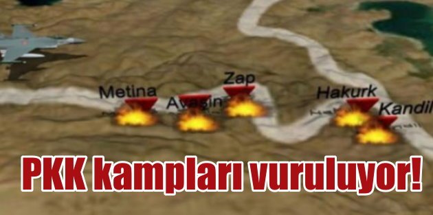 PKK'nın Kandil Kampları havadan bombalanıyor