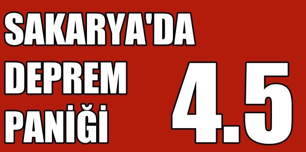 Sakarya Geyve Taşoluk'ta deprem 4.5