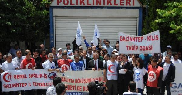 Samsun'da doktorun öldürülmesi Gaziantep'te protesto edildi