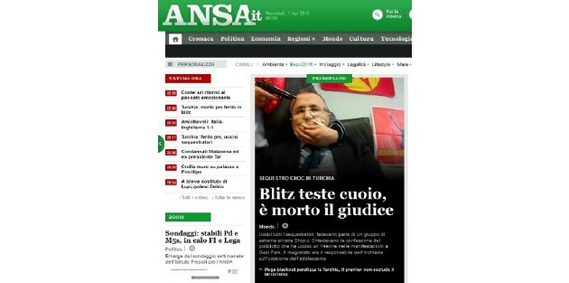 Savcı Kiraz'ın rehin alınması İtalyan basınında - FOTOĞRAF