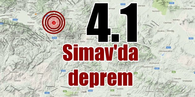 Simav'da deprem: Simav 4.1 ile sallandı