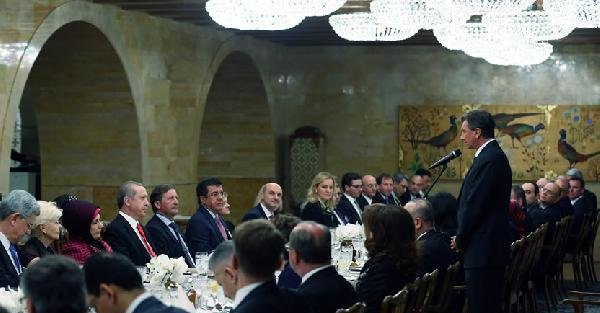 Slovenya Cumhurbaşkanı Pahor, Erdoğan çifti onuruna yemek verdi