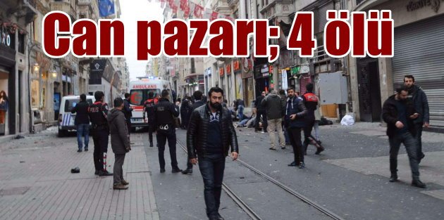 Son dakika Taksim'de patlama, Ölü sayısı 4, 36 yaralı var