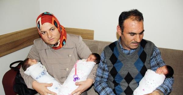 Suriyeli Çiftin 17 Yıllık Bebek Özlemi Üçüzlerle Sona Erdi