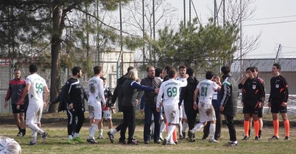 Tekirdağ'da amatör lig maçında gerginlik