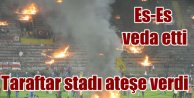 Eskişehir'de taraftar stadyumu ateşe verdi