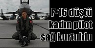 Diyarbakır'da F16 düştü, kadın pilot sağ kurtuldu