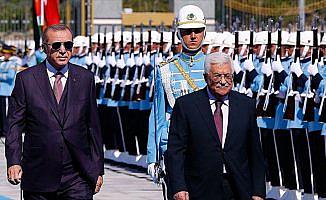Cumhurbaşkanı Erdoğan Abbas'ı resmi törenle karşıladı