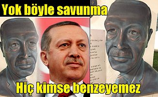 Erdoğan'a benzemeyen heykele 'Kimse Erdoğan'a benzeyemez'li savunma