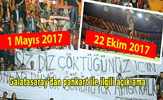 Galatasaray'dan pankart ile ilgili açıklama