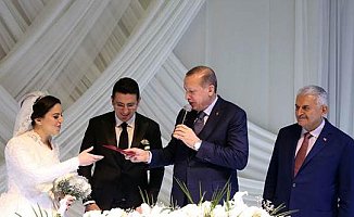 Erdoğan ve Yıldırım nikah töreninde