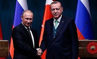 Cumhurbaşkanı Erdoğan ile Putin, Afrin ve İdlib'i görüştü