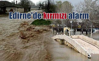 Tunca Nehri taştı, Edirne'de kırmızı alarm!