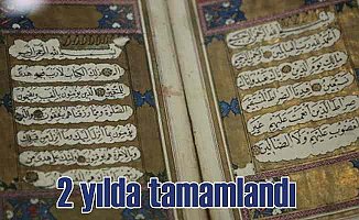 İpekten Kur'an-ı Kerim 2 yılda tamamlandı