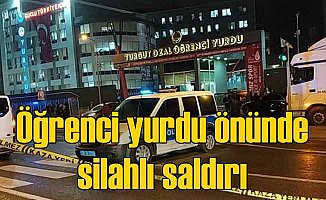 Samsun Turgut Özel Öğrenci Yurdu önünde silahlı saldırı