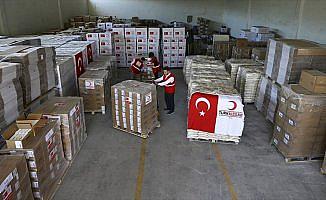 Türk Kızılayının yardımları sevkiyata hazır