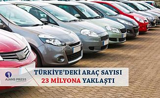 Türkiye'de araç sayısı 23 milyona yaklaştı