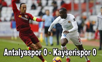 Antalyaspor ve Kayserispor puanları paylaştı