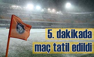 Başakşehir Bursaspor maçı 5. dakikada tatil edildi