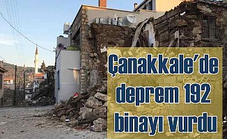 Çanakkale depremi; 5.4 192 binaya hasar verdi
